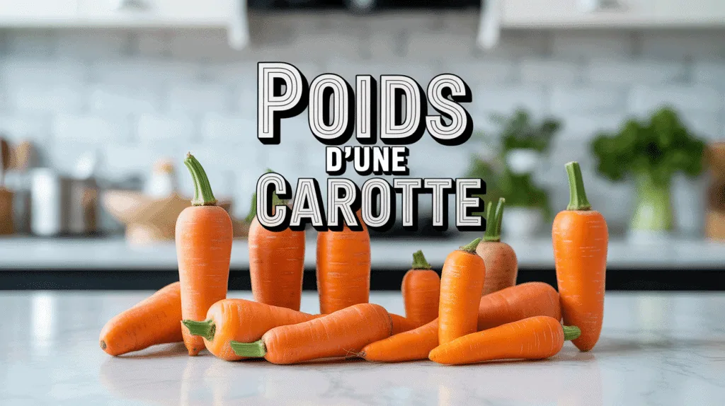 différents poids d'une carotte sur balance moderne