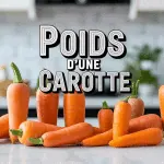 différents poids d'une carotte sur balance moderne