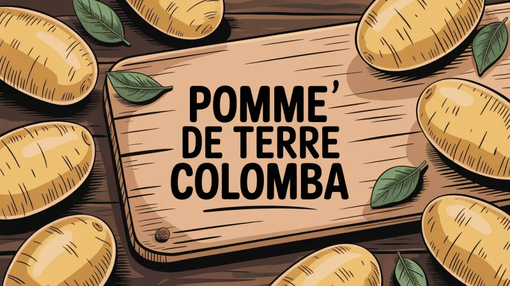 pomme de terre colomba ovales dorées sur planche bois ambiance cuisine