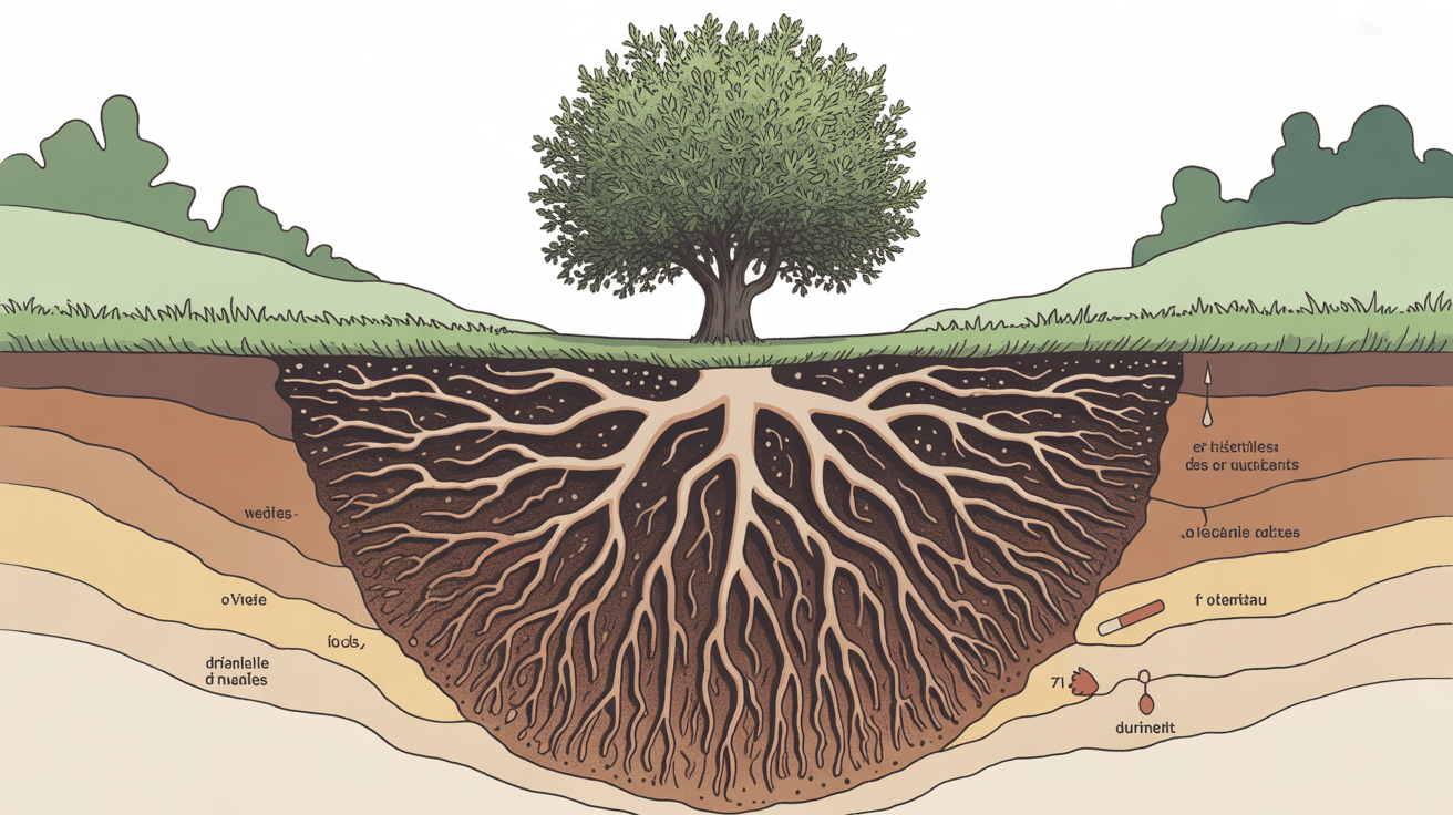 racine d olivier structure racinaire profonde et horizontale