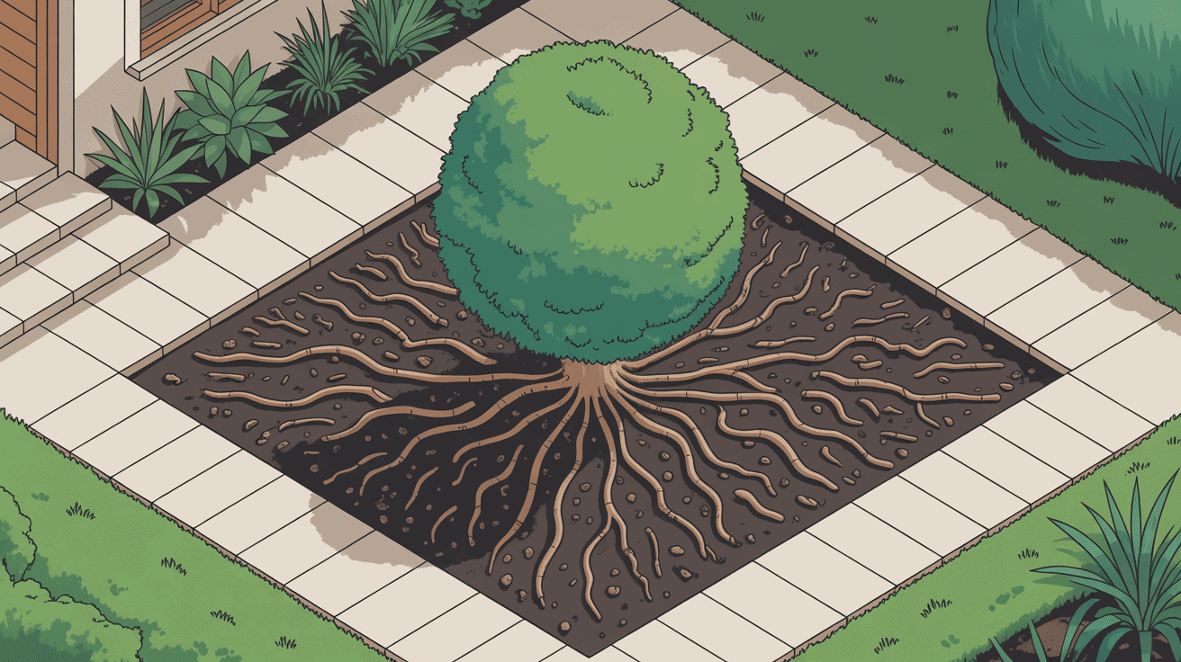 racine figuier distance maison jardin