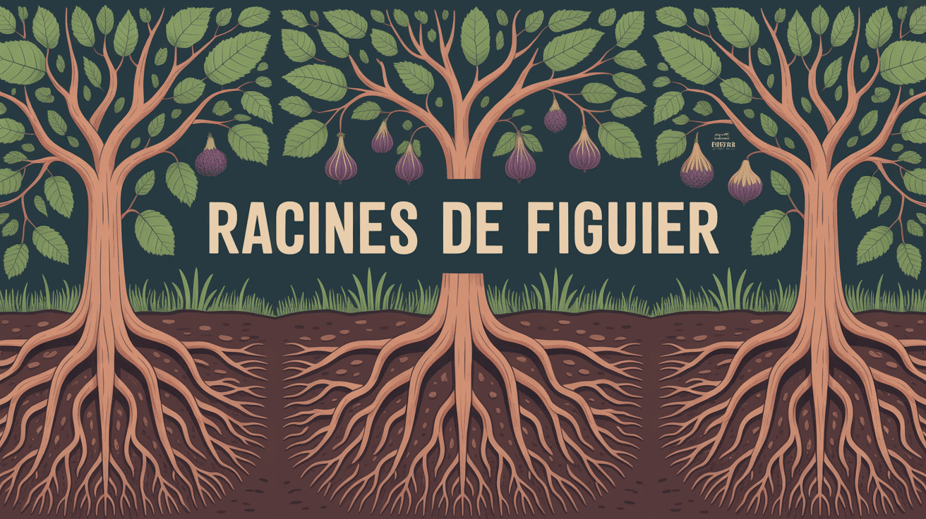 illustration racine figuier sous terre