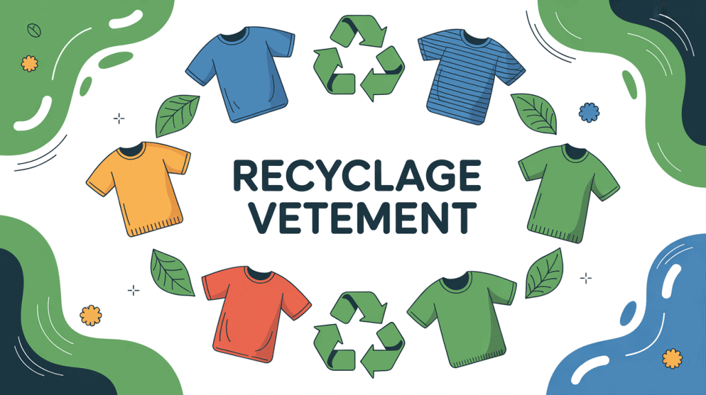 recyclage vetement illustration cycle textile