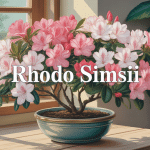 rhodo simsii plante intérieure fleurs roses blanches