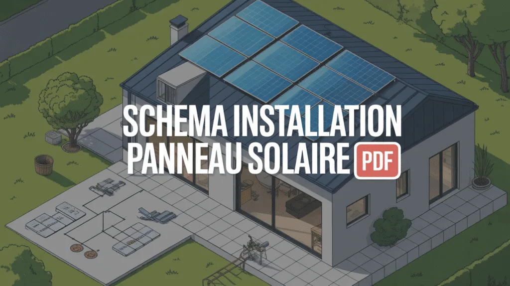 Schéma installation panneau solaire PDF sur maison moderne