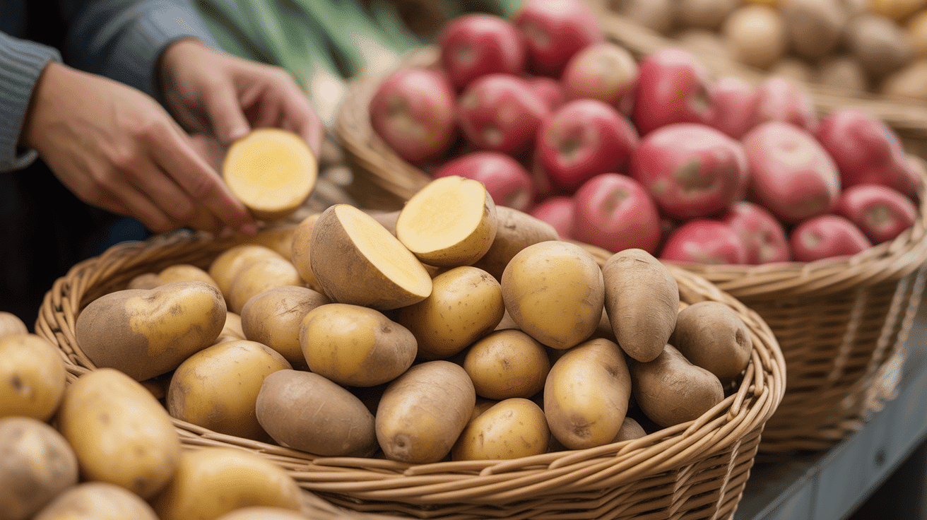 pomme de terre colomba marché peau lisse chair jaune