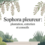 Sophora pleureur branches retombantes feuillage vert jardin