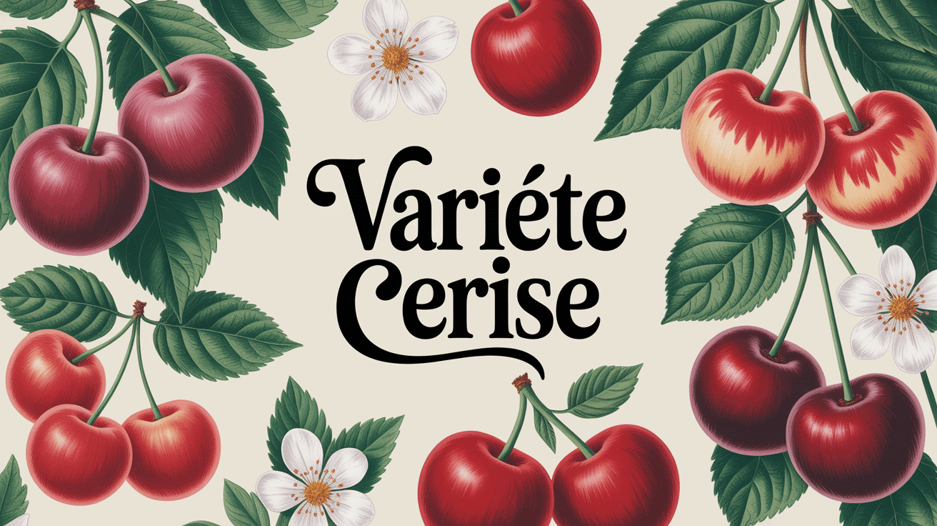 Assortiment de variété cerise illustré