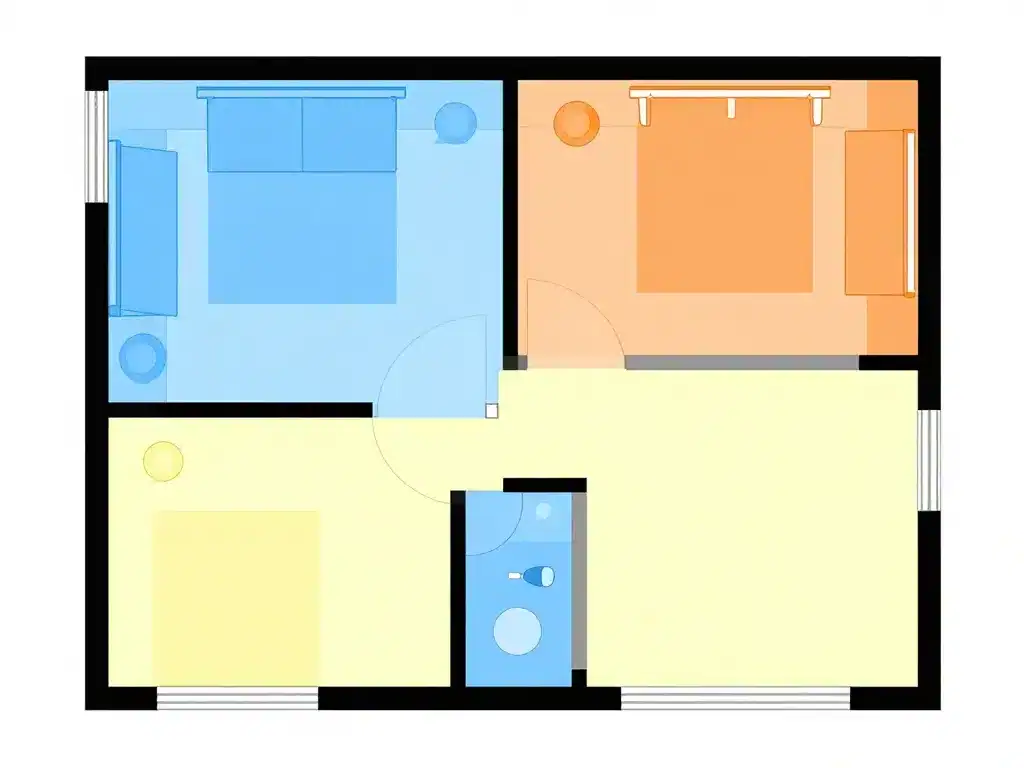 schéma a combien mettre le chauffage idéal selon les pièces