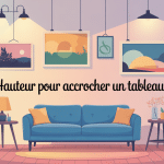 Illustration harmonieuse a quelle hauteur accrocher un tableau