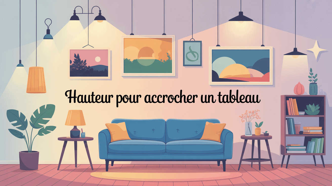 Illustration harmonieuse a quelle hauteur accrocher un tableau