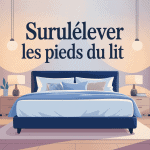 illustration sur de combien surélever les pieds du lit, confort et bien-être