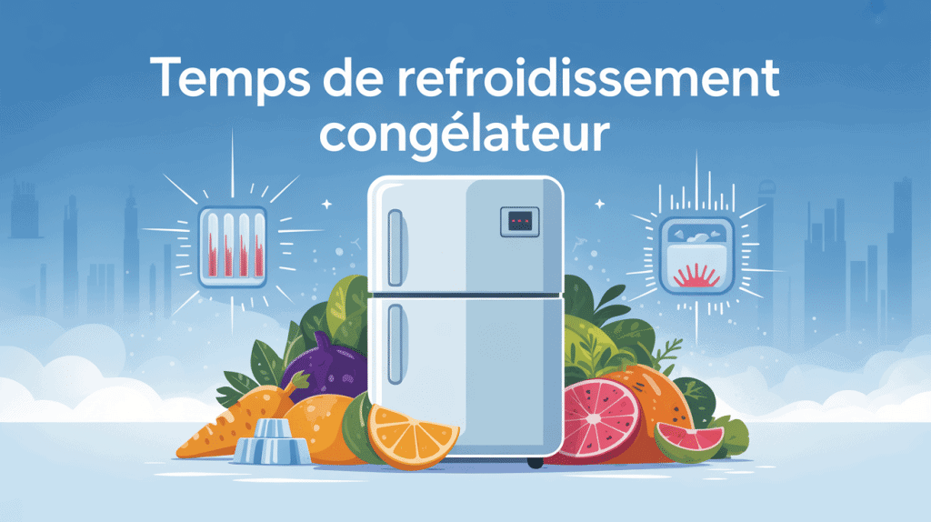 Schéma explicatif en combien de temps un congelateur atteint sa température idéale