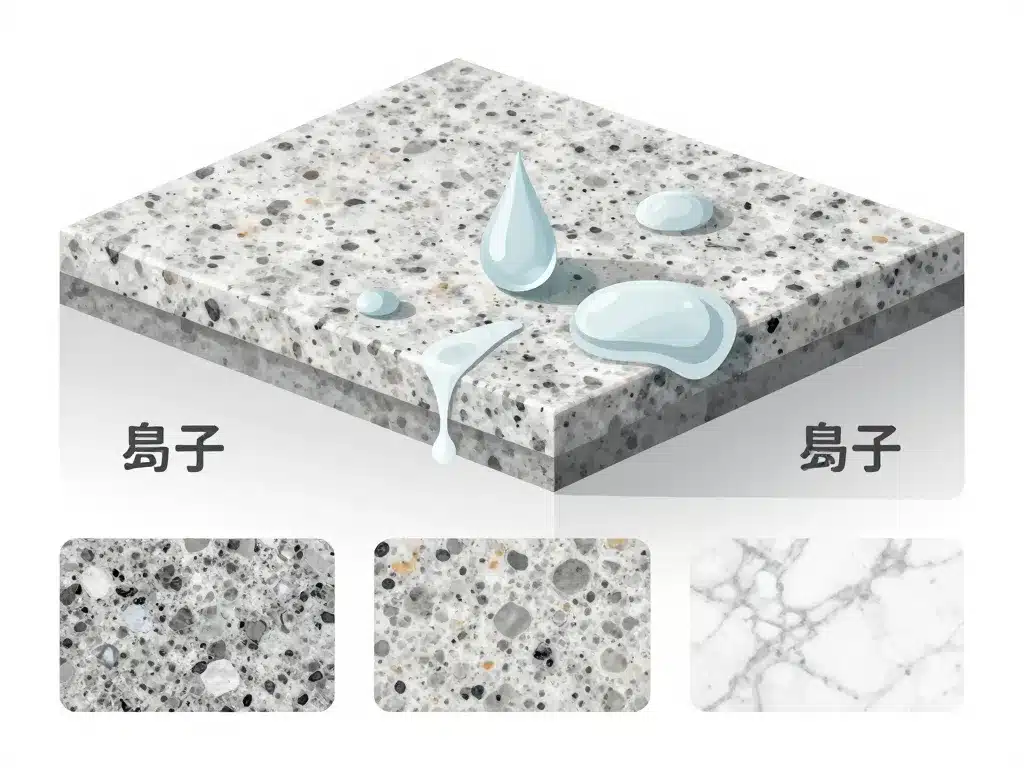 entretien plan de travail granit differences porosites