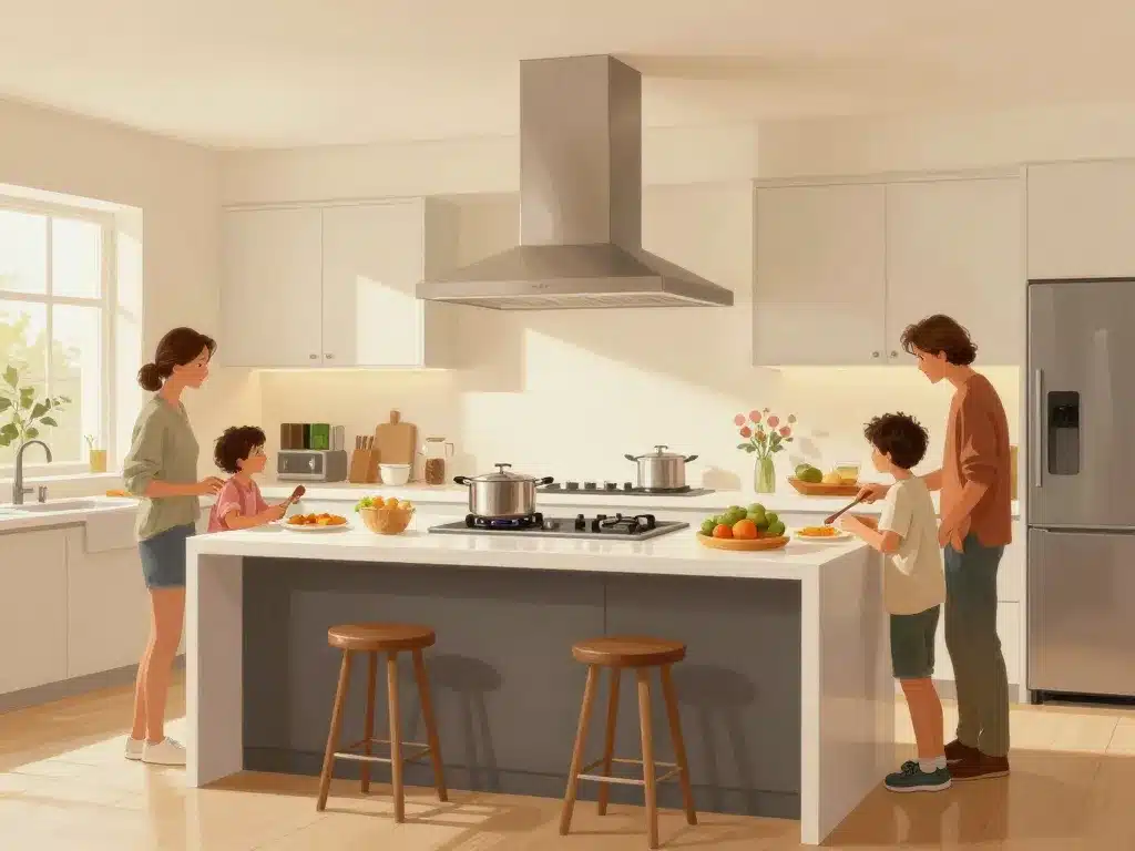 hotte intégrée plan de travail avis convivialité illustration