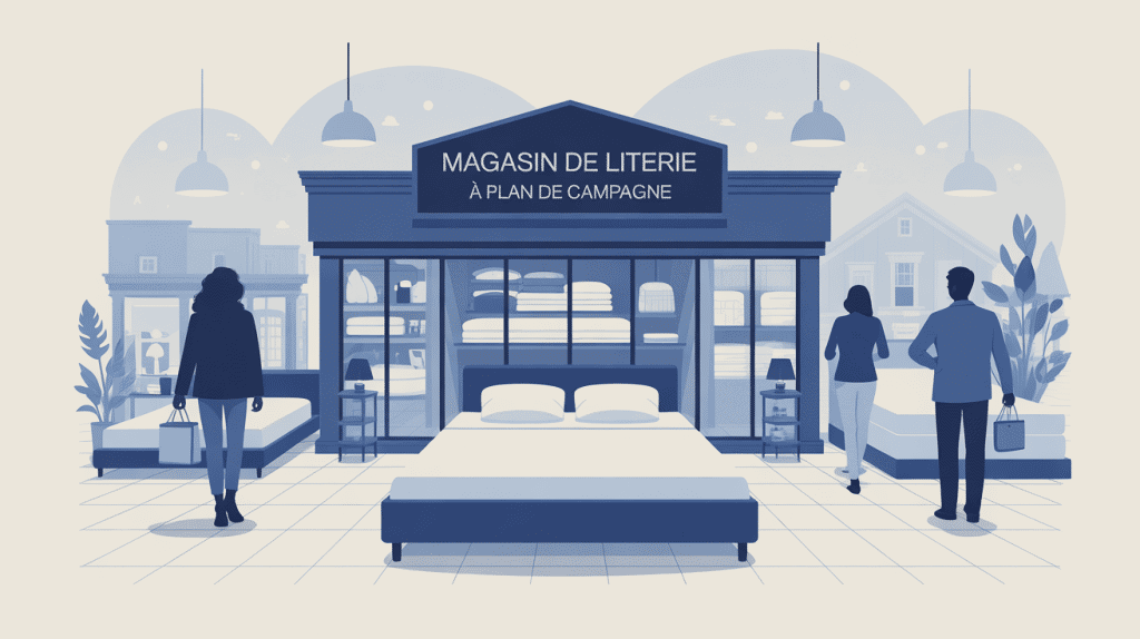 Recherche magasin literie plan de campagne illustration