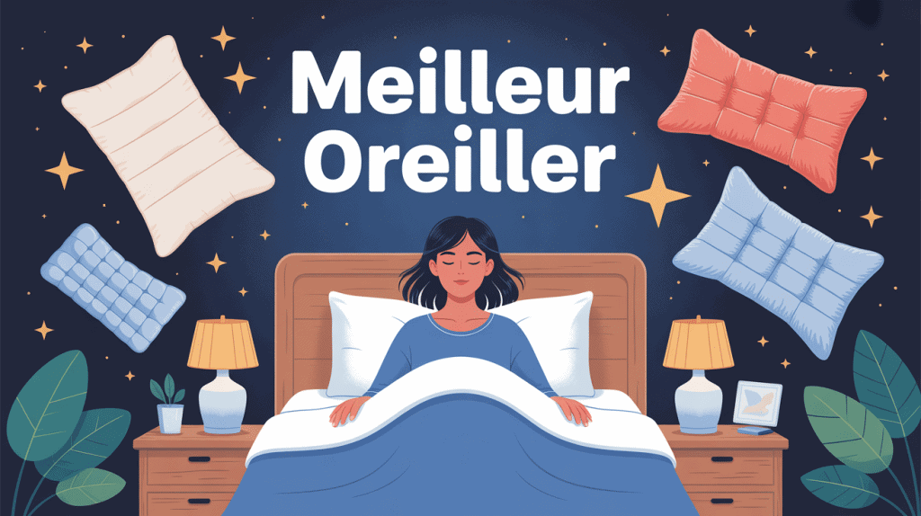illustration vectorielle quel est le meilleur oreiller choix sommeil