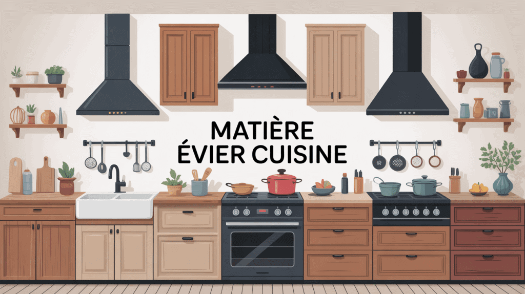 illustration moderne quelle est la meilleure matière pour un évier de cuisine