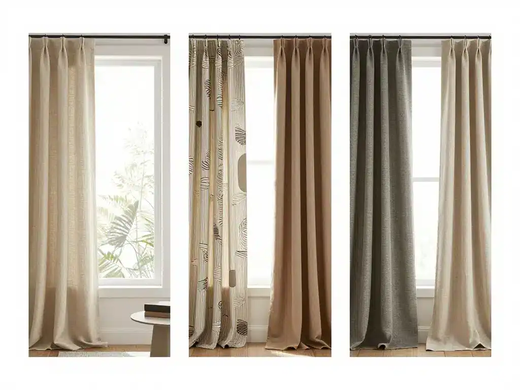 vue d'ensemble rideau tendance 2024 matières et styles