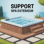 Illustration des options sur quoi poser un spa extérieur dans un jardin