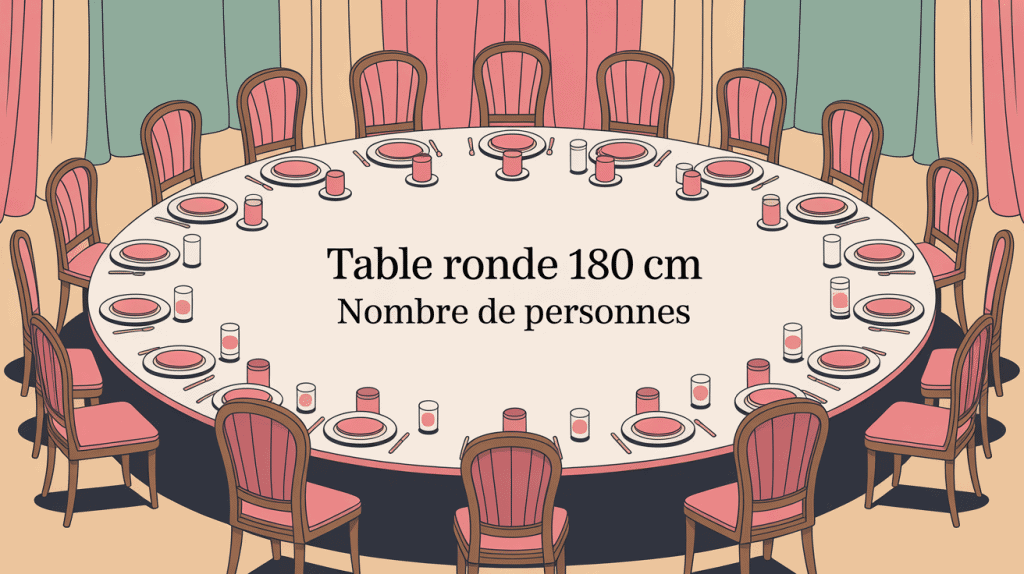 table ronde 180 cm combien de personnes illustration conviviale salle réception