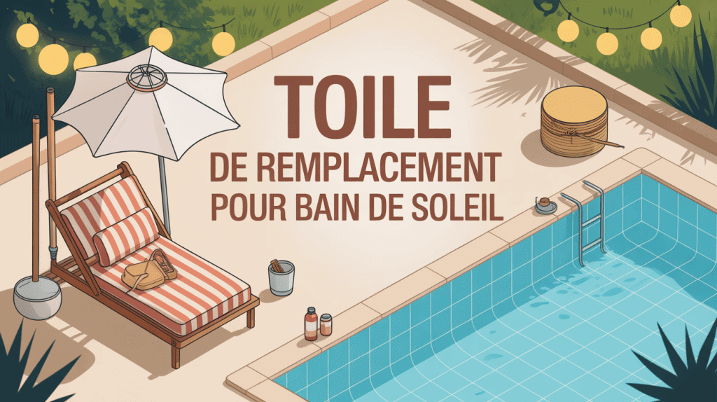 illustration moderne toile de remplacement pour bain de soleil