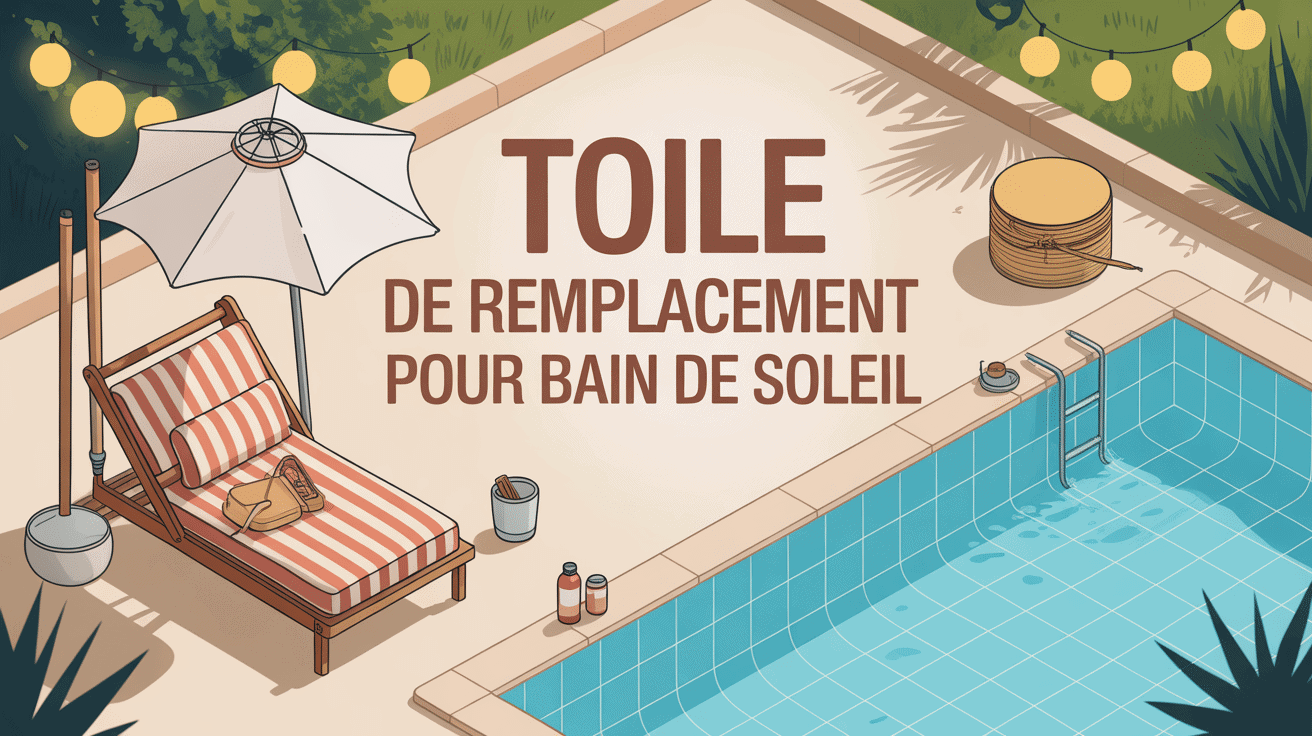 illustration moderne toile de remplacement pour bain de soleil