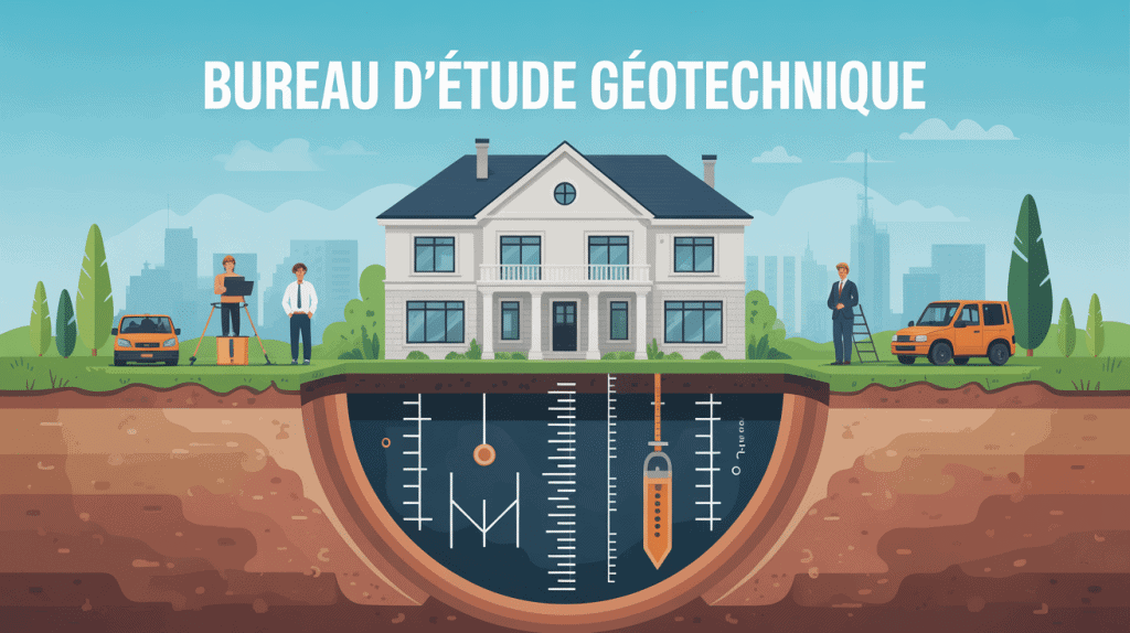 bureau d'étude géotechnique illustration rôle chantier