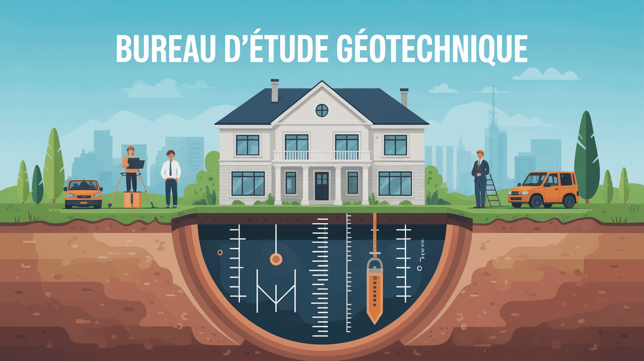 bureau d'étude géotechnique illustration rôle chantier