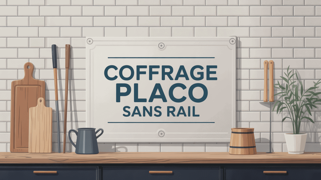 Montage coffrage placo sans rail avec tasseaux et poutre