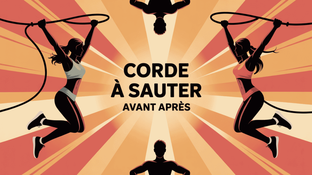 corde a sauter avant apres transformation illustration
