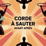 corde a sauter avant apres transformation illustration