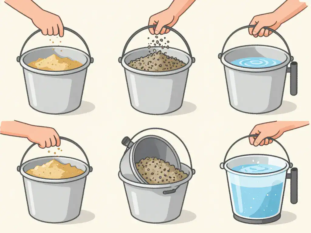 illustration dosage beton proportions sur chantier