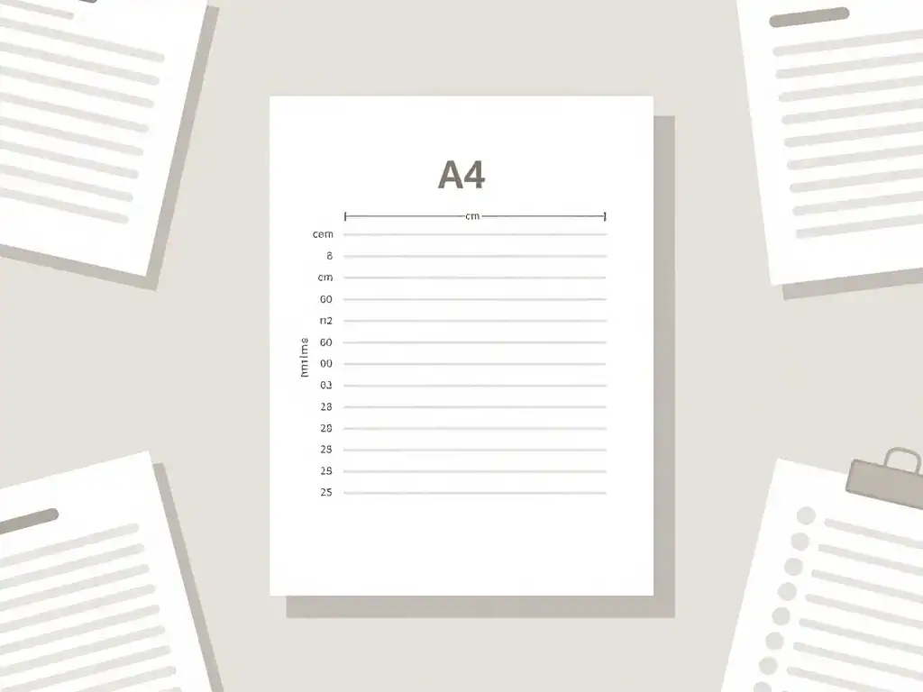 format a4 en cm schéma dimensions cm mm