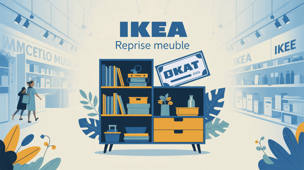 Illustration concept Ikea reprise meuble avec bon d'achat
