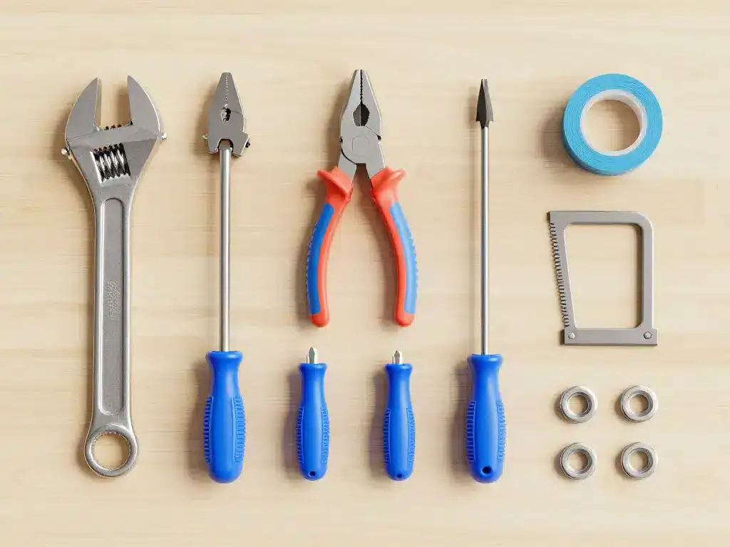 Le kit du plombier vue des outils de base