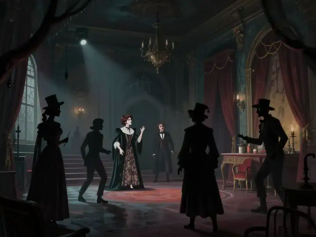 Décors immersifs du Manoir à Paris avec acteurs costumés