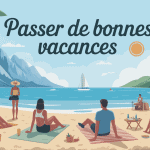 Scène passe de bonnes vacances, activités plage montagne