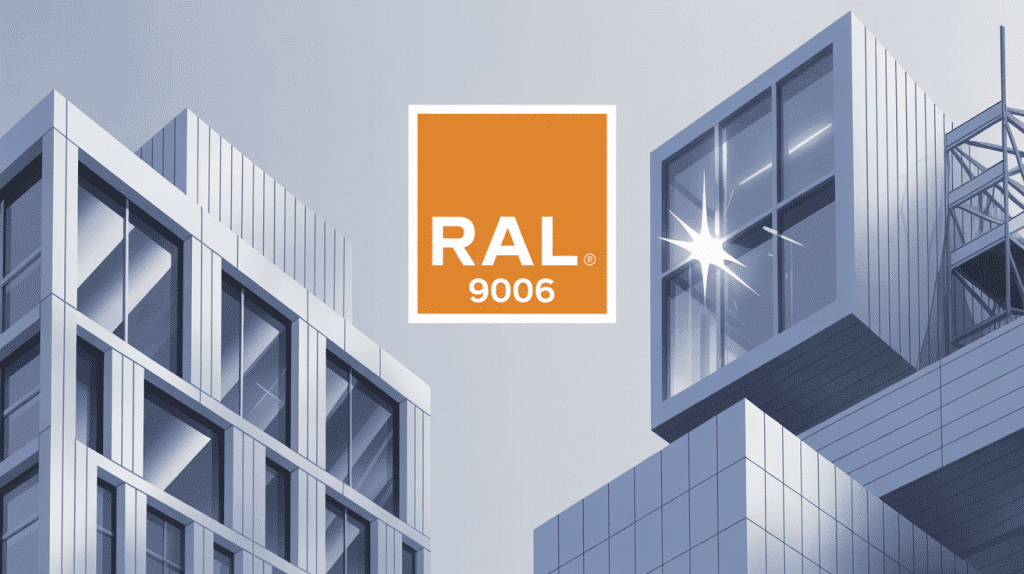 illustration ral 9006 gris aluminium métallisé dans l’architecture moderne