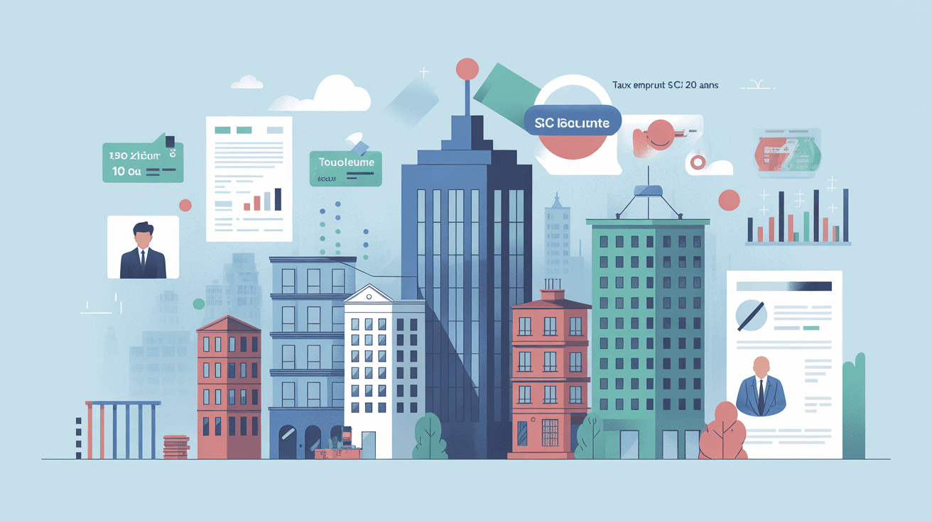 illustration taux emprunt sci 20 ans immobilier banque