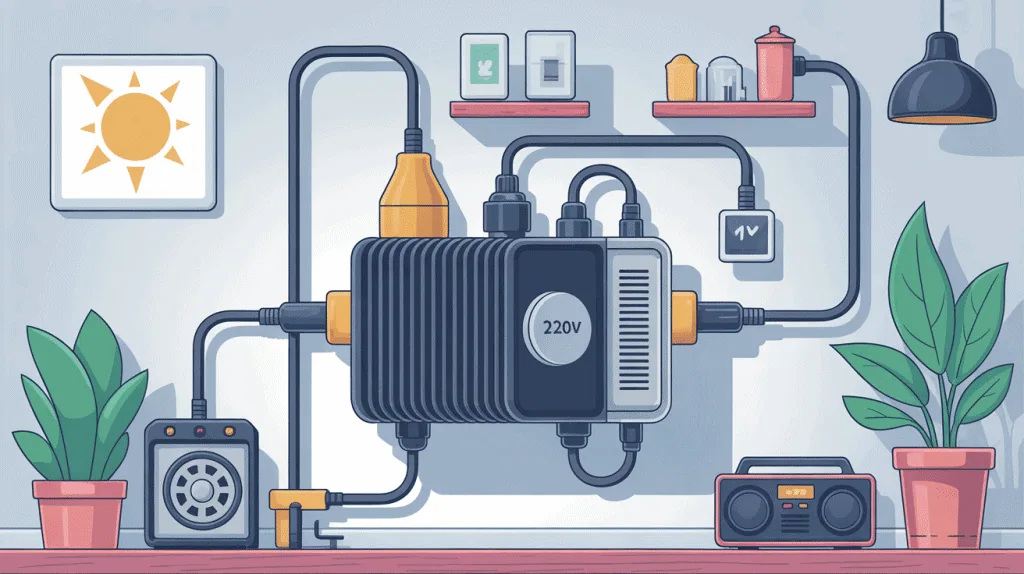 Schéma clair transformateur 220V 12V dans installation maison