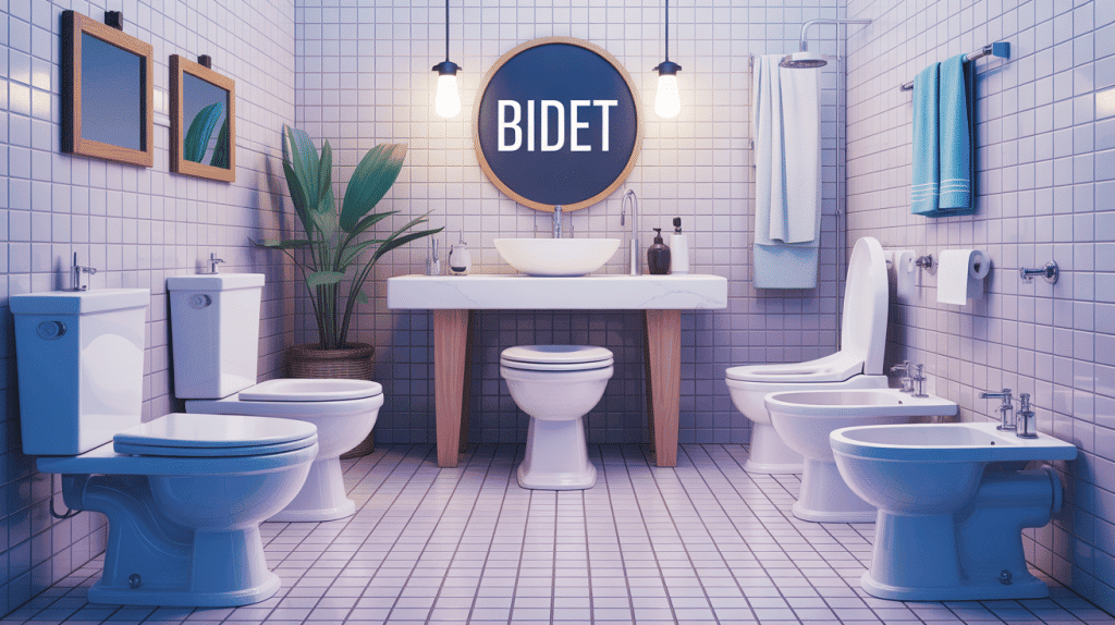 A quoi sert un bidet illustration scène salle de bains moderne