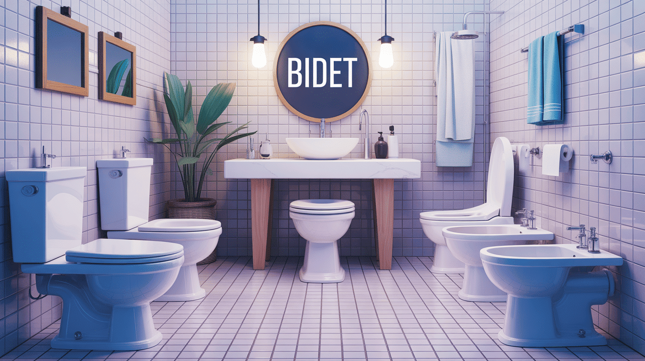 A quoi sert un bidet illustration scène salle de bains moderne