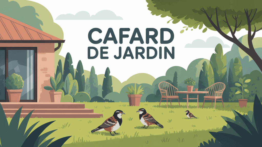 Illustration cafard de jardin autour de la maison