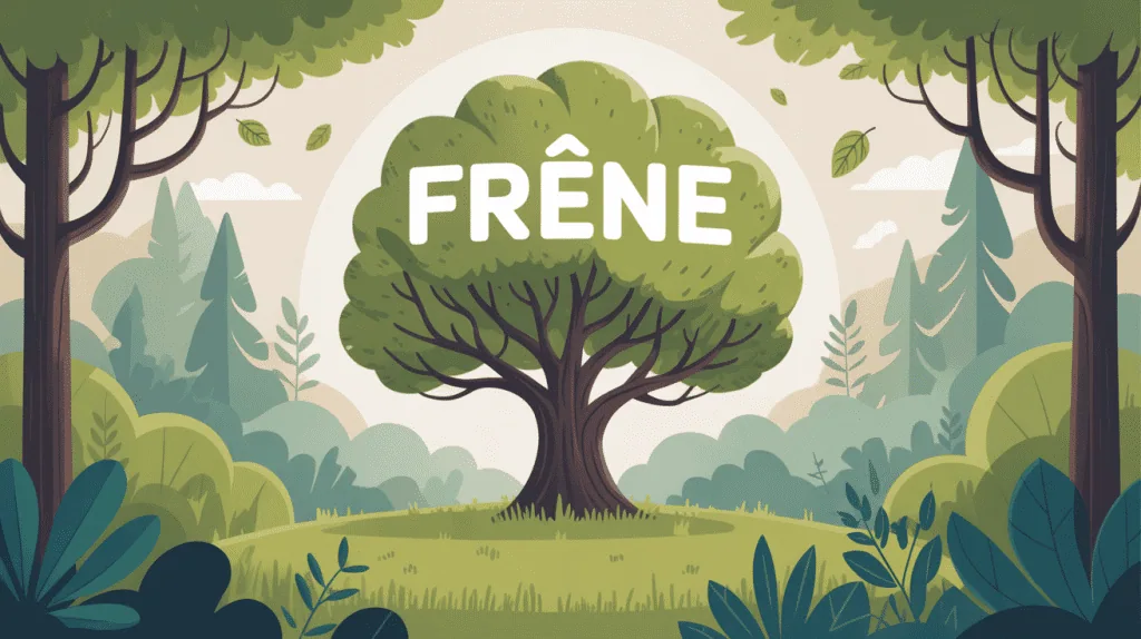 frene majestueux dans la nature avec feuilles et bourgeons