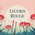 illustration vectorielle lycoris rouge ambiance asiatique