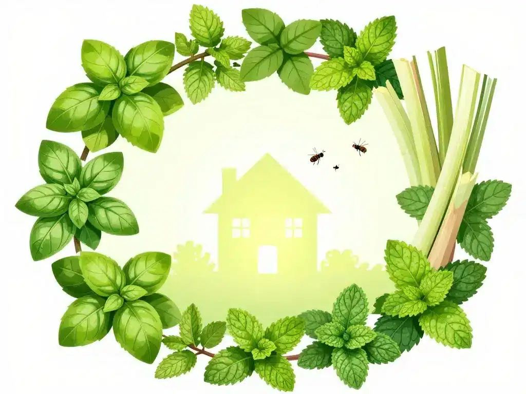 piège à moucheron maison efficace avec répulsifs naturels autour d'une maison