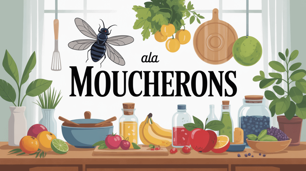 Illustration se débarrasser des moucherons à la maison