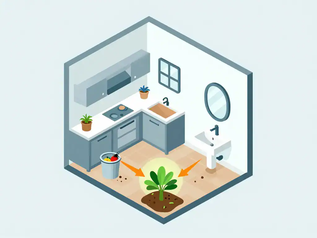 Traiter sources pour se débarrasser des moucherons maison