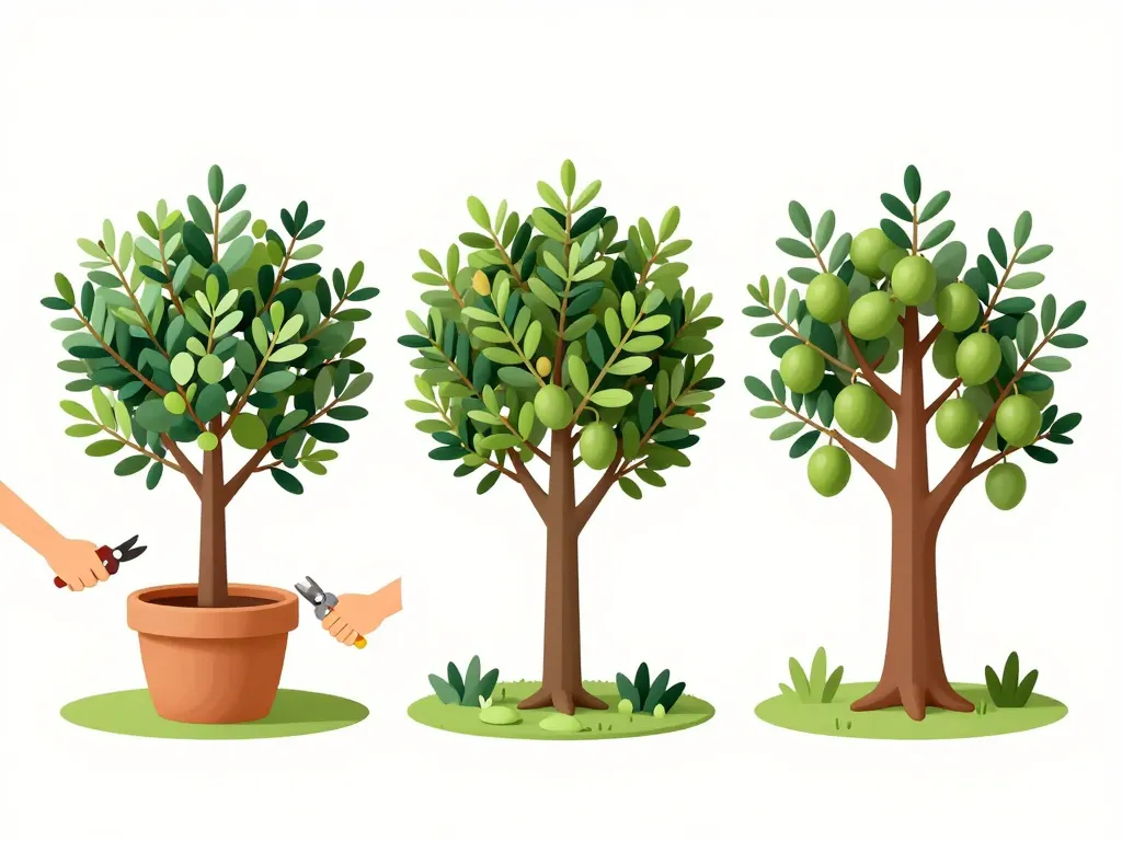 taille olivier comparatif techniques arbres